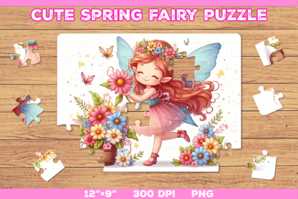 Download Cute Fairy Puzzle Template - Puzzle template Collection