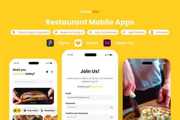 Download GustoBite - Restaurant Mobile App - Mobile Collection