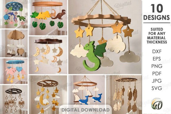 Download Baby Mobile Bundle Laser Cut - Mobile Collection