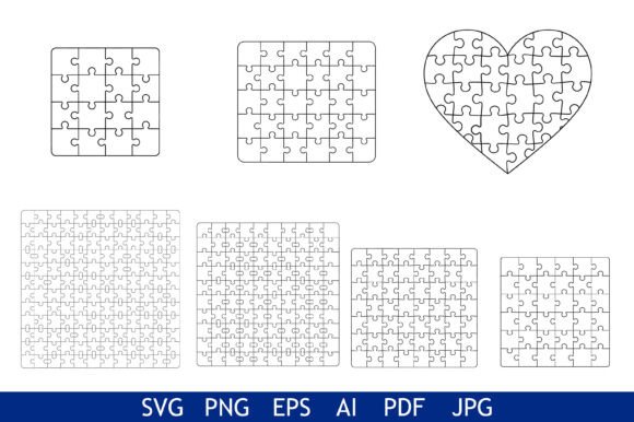 Download Blank Puzzle Template Vector Bundle - Puzzle template Collection