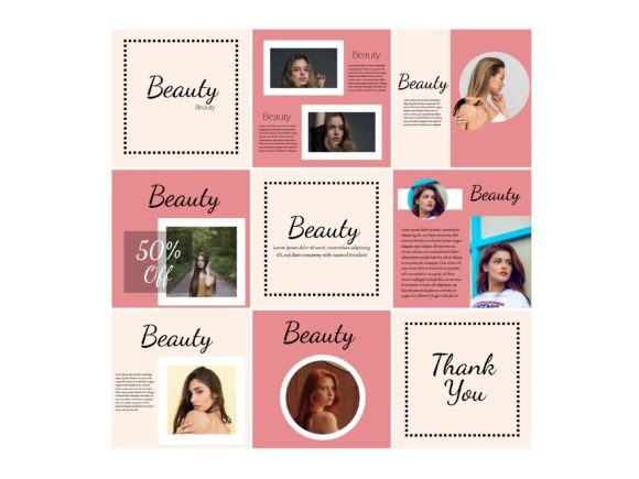 Download Media Social Template Color Red and Pink - Social template Collection