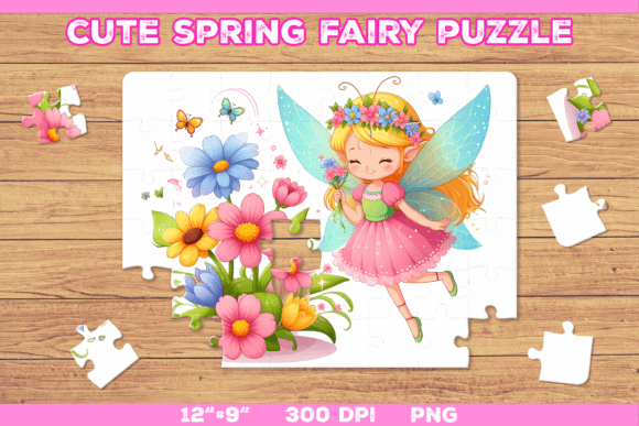 Download Cute Fairy Puzzle Template - Puzzle template Collection