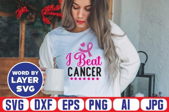 Download I Beat Cancer Svg Cut File - Premium Bundle