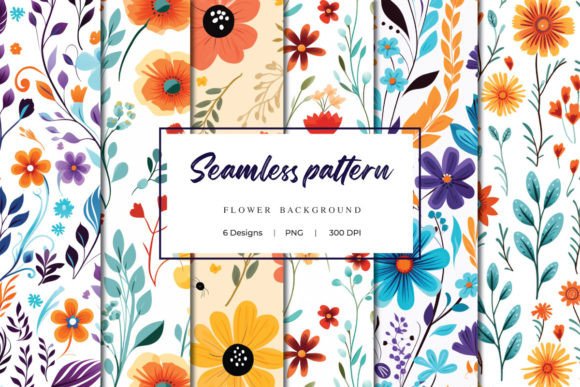 Download Subtle Bohemian Floral Seamless Patterns - Floral Collection
