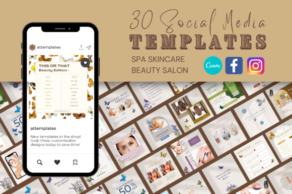 Download Floral Beauty Spa Salon Canva Template - Floral Collection