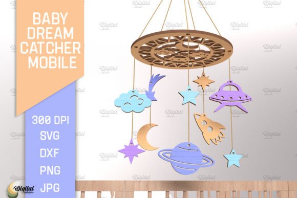 Download Baby Dream Catcher Mobile Laser Cut SVG - Mobile Collection