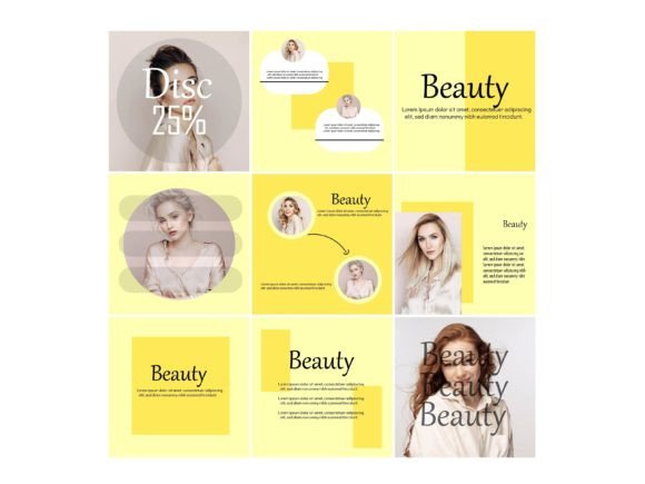 Download Media Social Template Color Yellow - Social template Collection