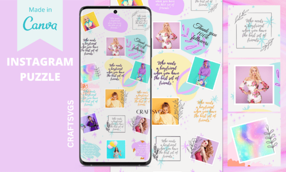 Download Canva Colorful Instagram Puzzle Template - Puzzle template Collection